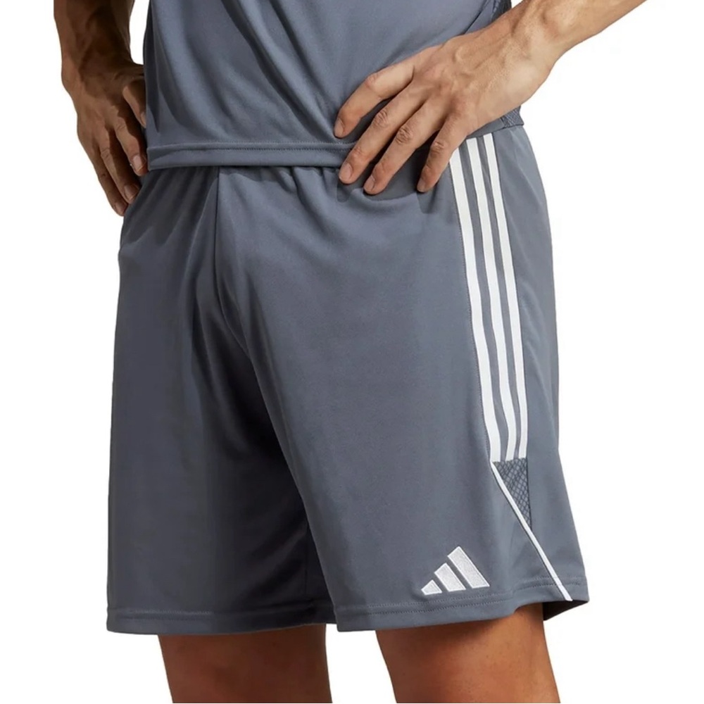 Set of 3 - Adidas Men’s Trio 23 Performance Shorts Grey and White Size Medium M